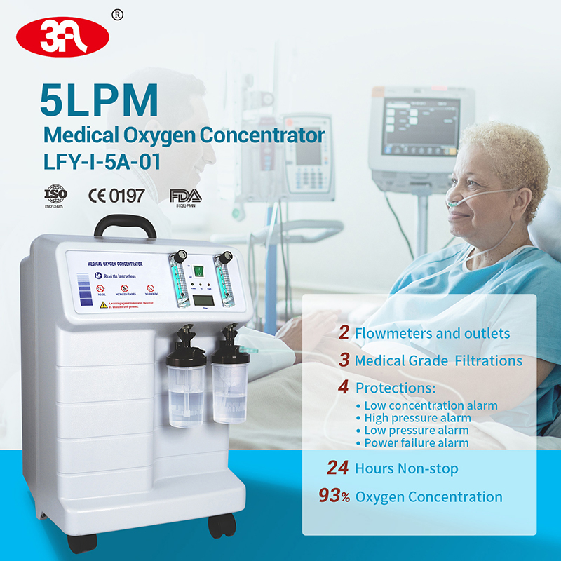  Two flowmeter oxygen concentrator LFY I 5A 01 5LPM